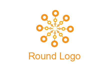 abstract sun and circles icon