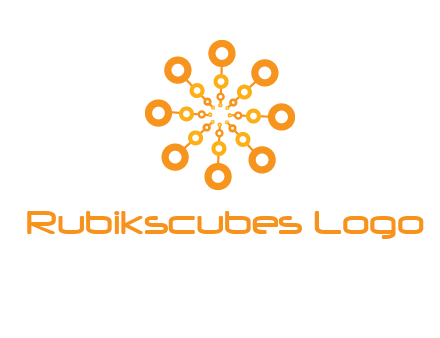 abstract sun and circles icon