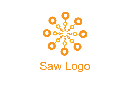 abstract sun and circles icon