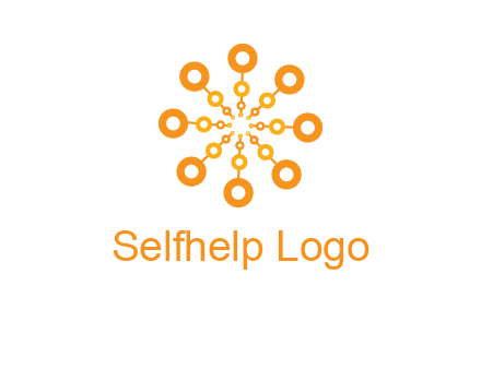 abstract sun and circles icon