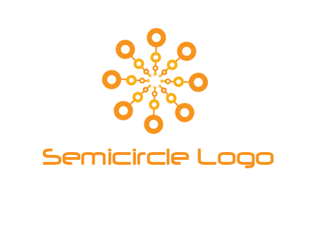 abstract sun and circles icon