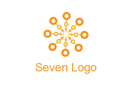 abstract sun and circles icon