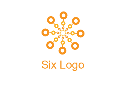 abstract sun and circles icon