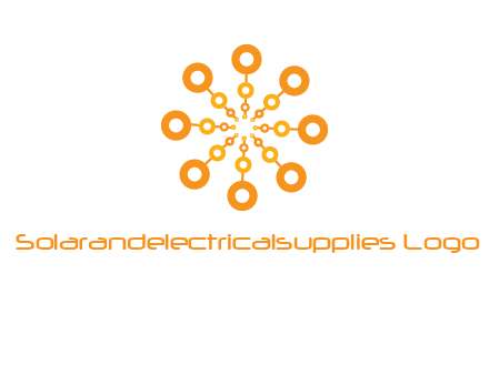 abstract sun and circles icon