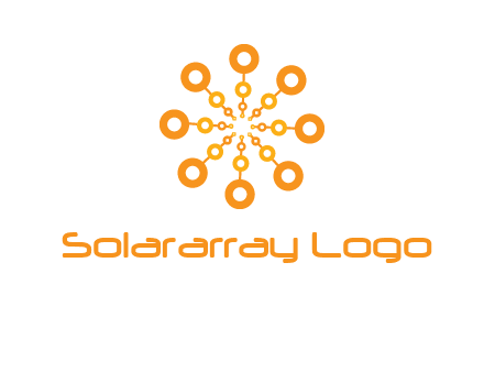 abstract sun and circles icon