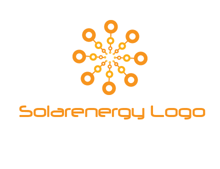 abstract sun and circles icon