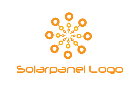 abstract sun and circles icon