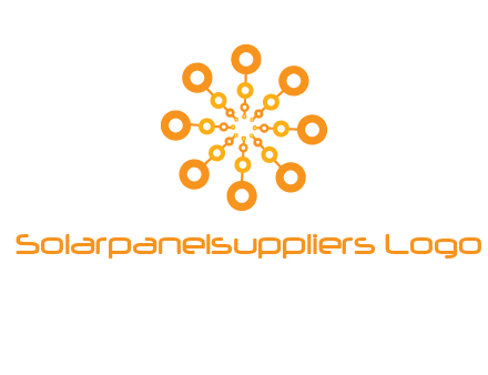 abstract sun and circles icon