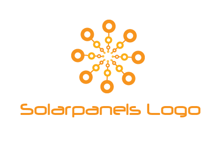 abstract sun and circles icon