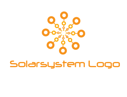 abstract sun and circles icon