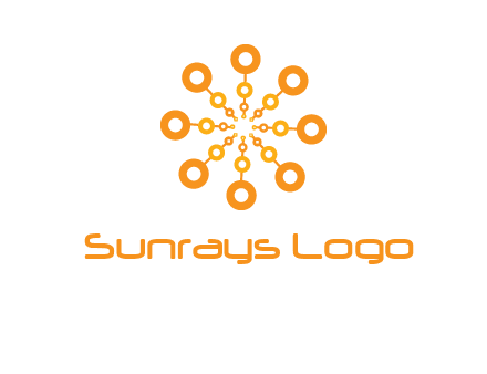 abstract sun and circles icon