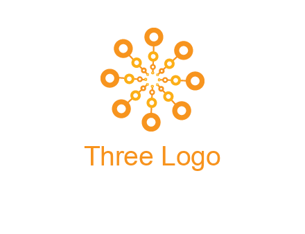 abstract sun and circles icon