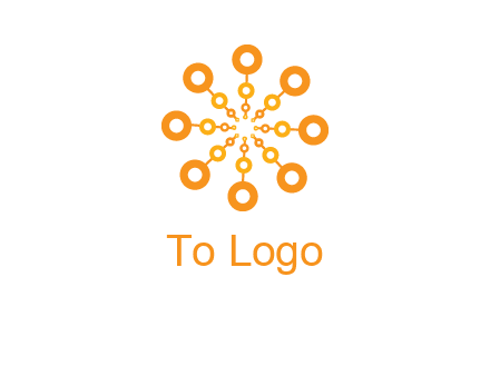 abstract sun and circles icon