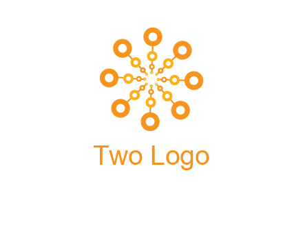 abstract sun and circles icon