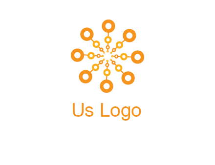 abstract sun and circles icon
