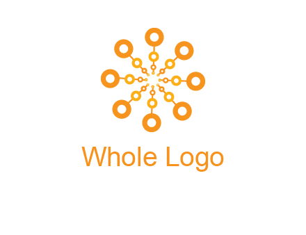 abstract sun and circles icon