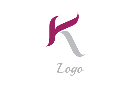 waves in letter K logo
