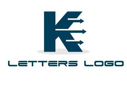 letter k with arrows logo