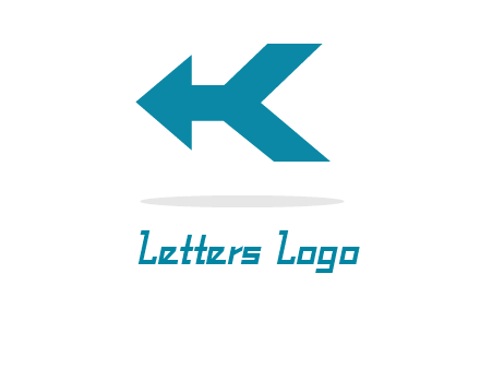 arrow and letter K logo