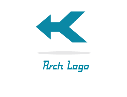arrow and letter K logo