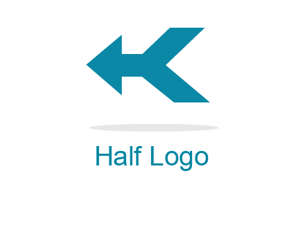 arrow and letter K logo