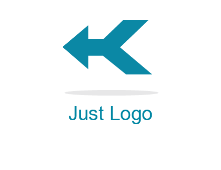 arrow and letter K logo