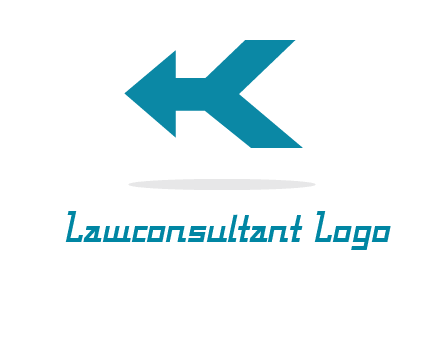 arrow and letter K logo