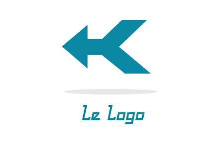 arrow and letter K logo