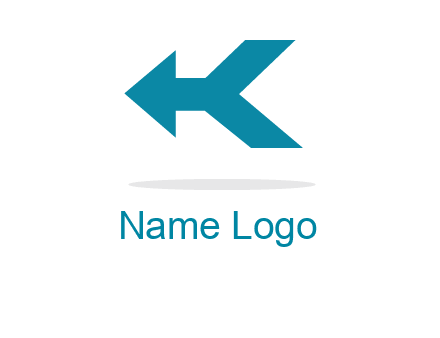 arrow and letter K logo