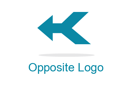 arrow and letter K logo