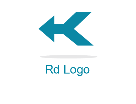 arrow and letter K logo