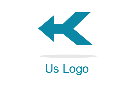 arrow and letter K logo