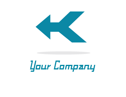 arrow and letter K logo