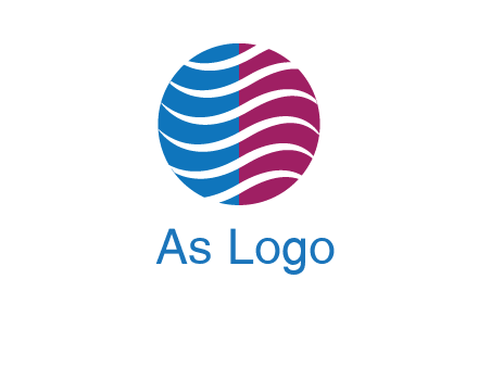 waves around circle communication logo