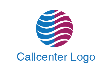 waves around circle communication logo