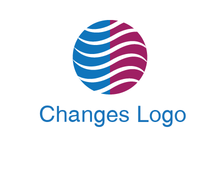 waves around circle communication logo