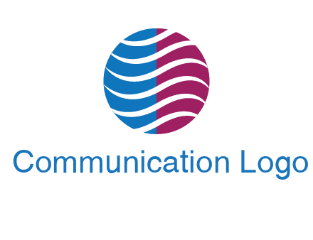 waves around circle communication logo