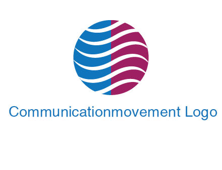 waves around circle communication logo