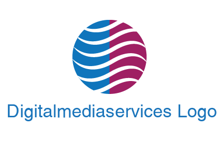 waves around circle communication logo