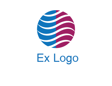 waves around circle communication logo