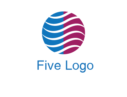 waves around circle communication logo