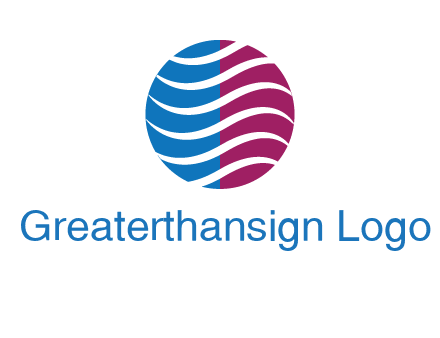 waves around circle communication logo