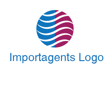 waves around circle communication logo