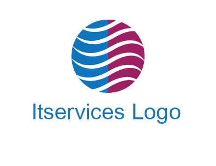 waves around circle communication logo