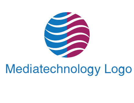 waves around circle communication logo