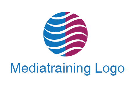 waves around circle communication logo