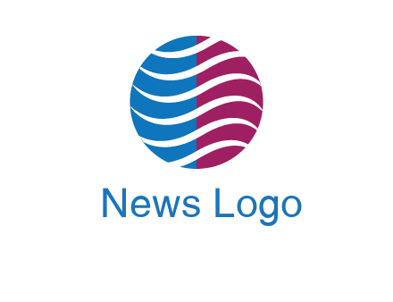 waves around circle communication logo
