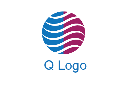 waves around circle communication logo