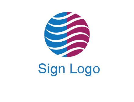 waves around circle communication logo