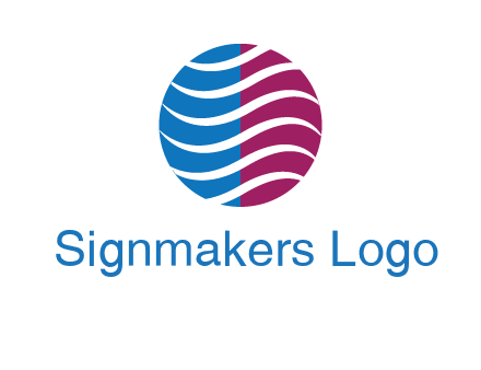 waves around circle communication logo